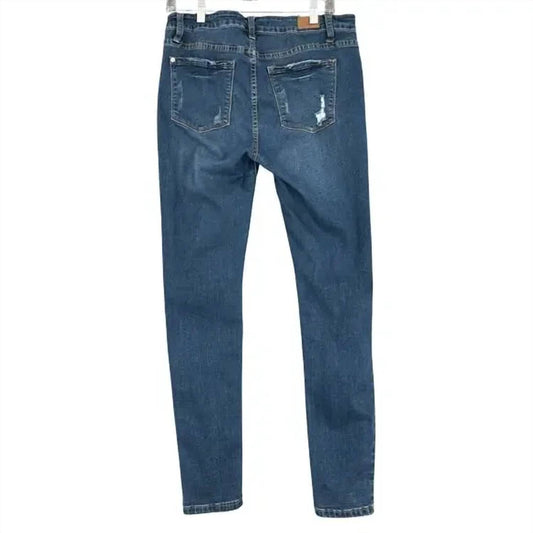 Judy Blue - Women's Mid Rise Distressed Skinny Jean