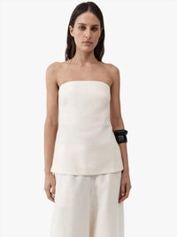 St. Agni - Strapless Rouleau Tie Top