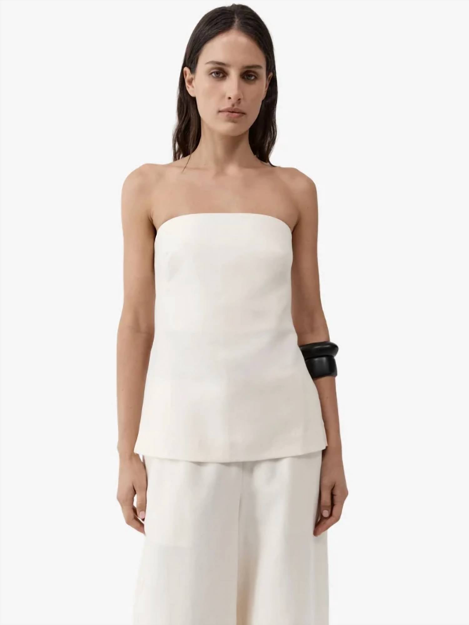St. Agni - Strapless Rouleau Tie Top