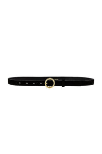 FRAME Le Petit Circle Belt in noir - women's accessory