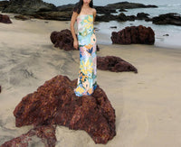 La Fuori - Floral Jacquard Embroidered Gown