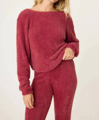 Pj Salvage - Full Of Holiday Spirit Feather Knit Lounge Set