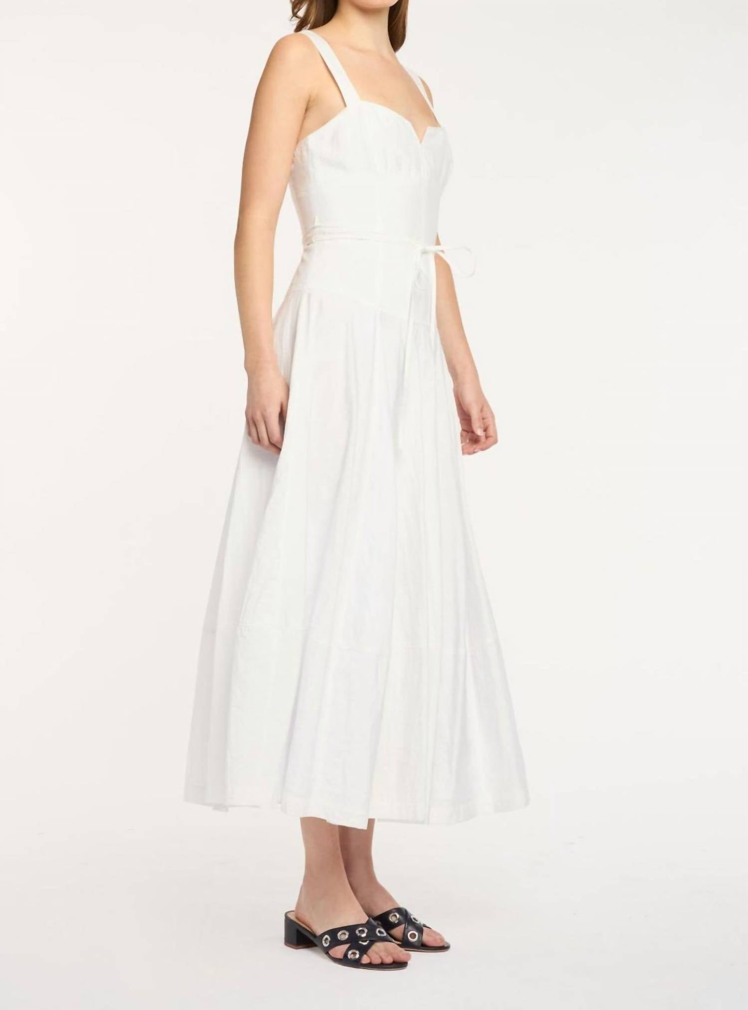 cinq a sept Jerome Midi Dress in white - women's dress - detail view