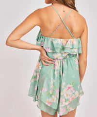 Sadie & Sage - Floral Ruffle Romper
