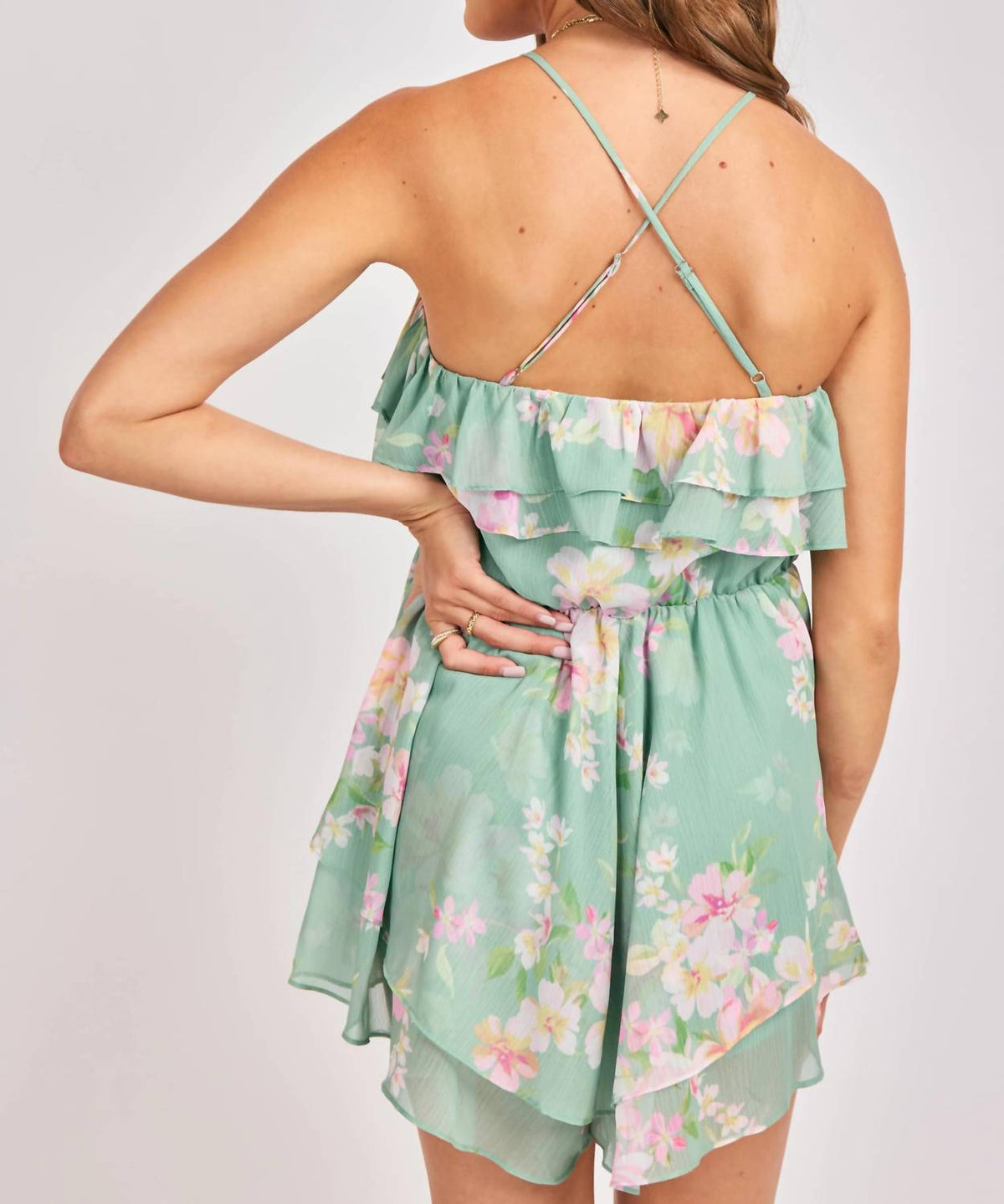 Sadie & Sage - Floral Ruffle Romper