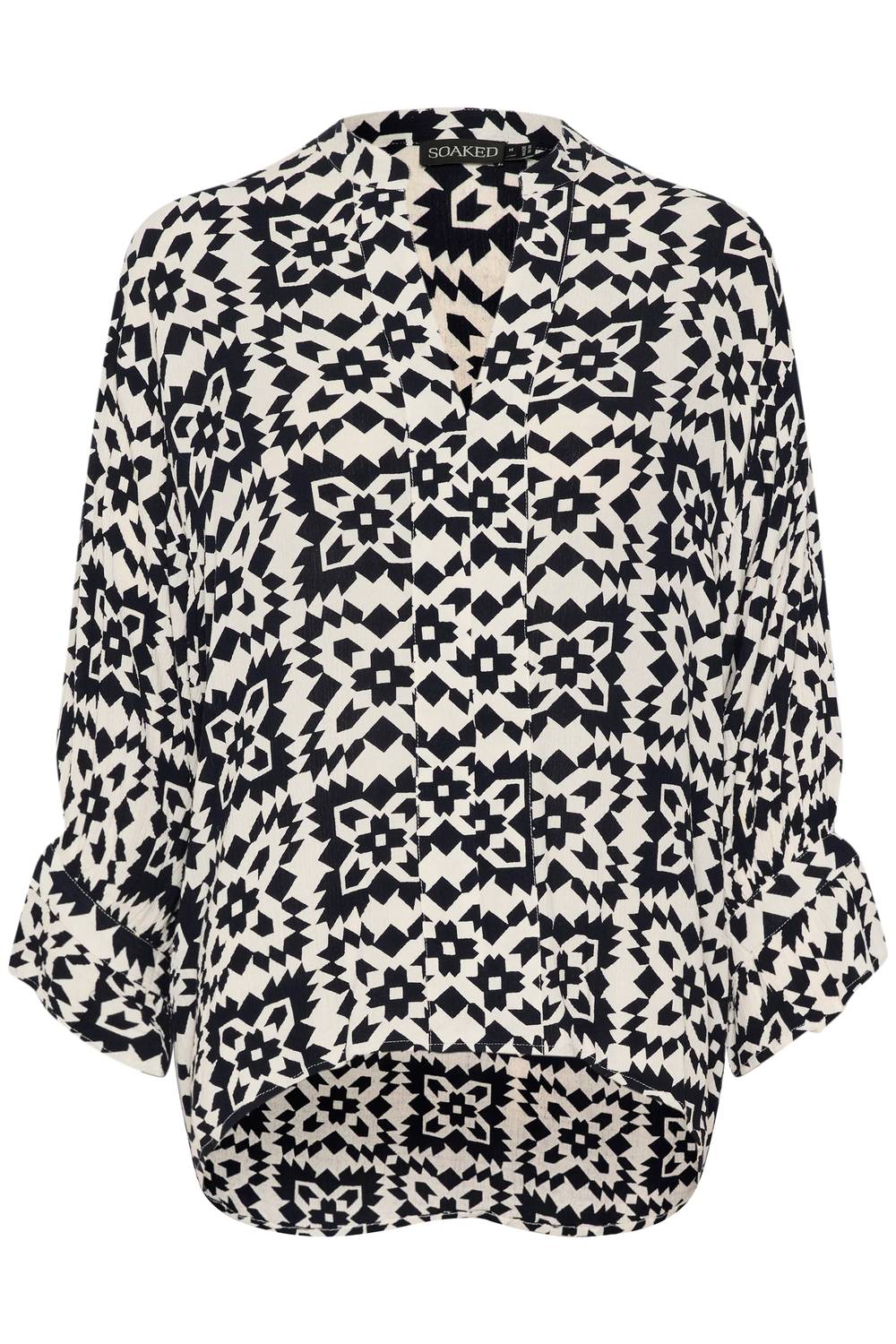 Soaked In Luxury - Zaya V-notch Neck Blouse