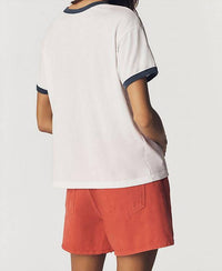 Chaser Women's Graphic Mirage Top in white - women's t-shirt - detail view