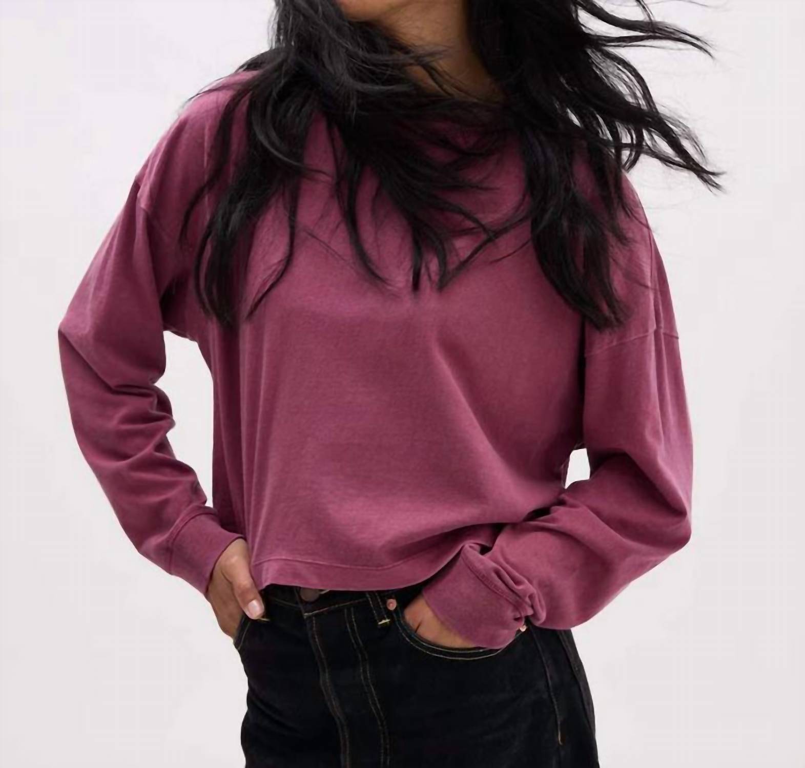Richer Poorer - Relaxed Cropped Long Sleeve Tee