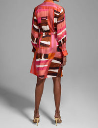 Nic + Zoe - Artful Blocks Glossy Shirtdress