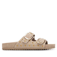 Xti Women's Suede Sandals in beige 1 - women's sandal - alternate view