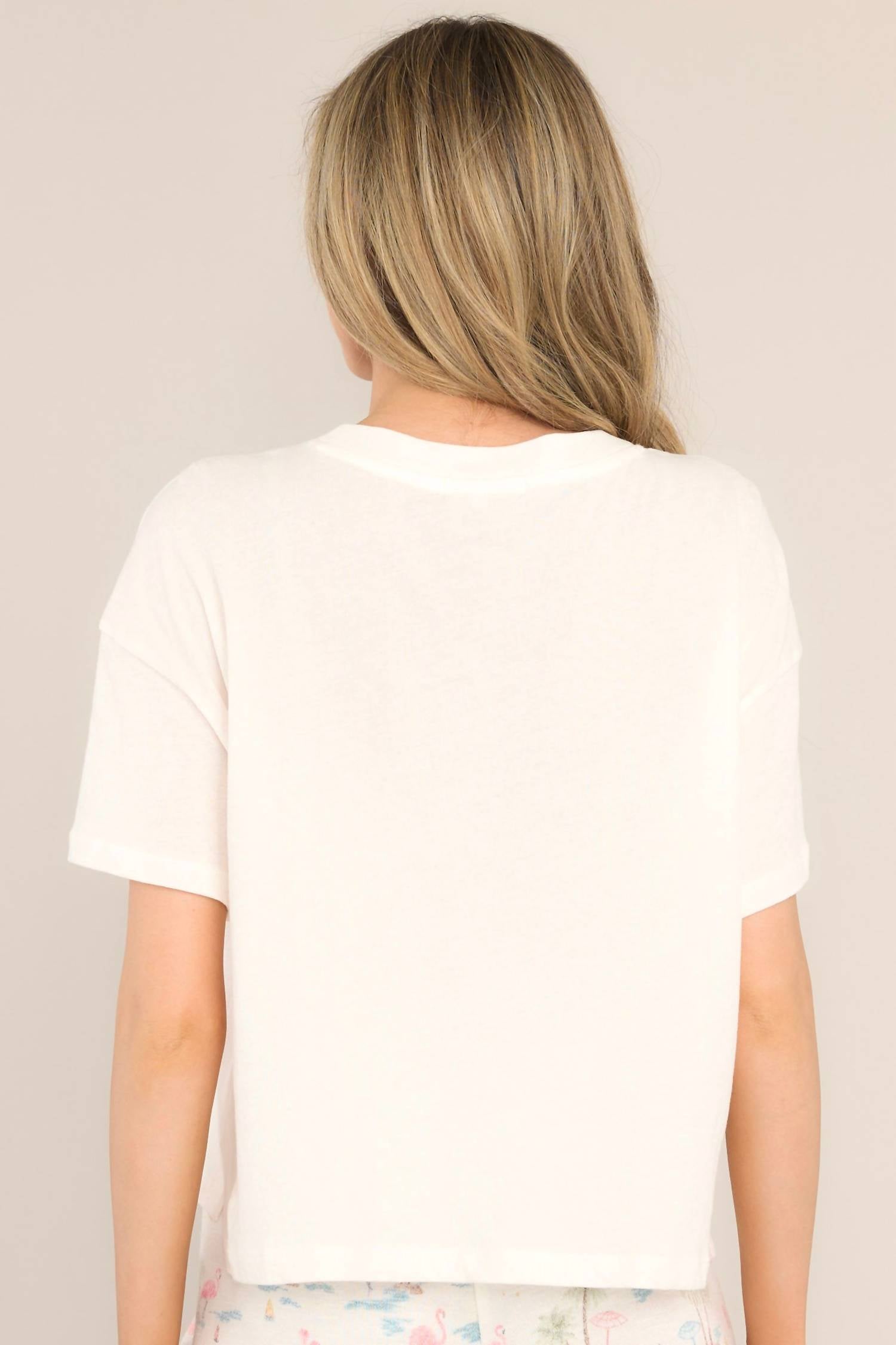 Z Supply Vacay Mode Tee in cloud dancer - women's t-shirt - alternate view