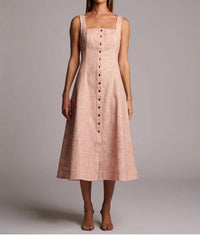 Hevron - Kya Button‑front Midi Dress Dress