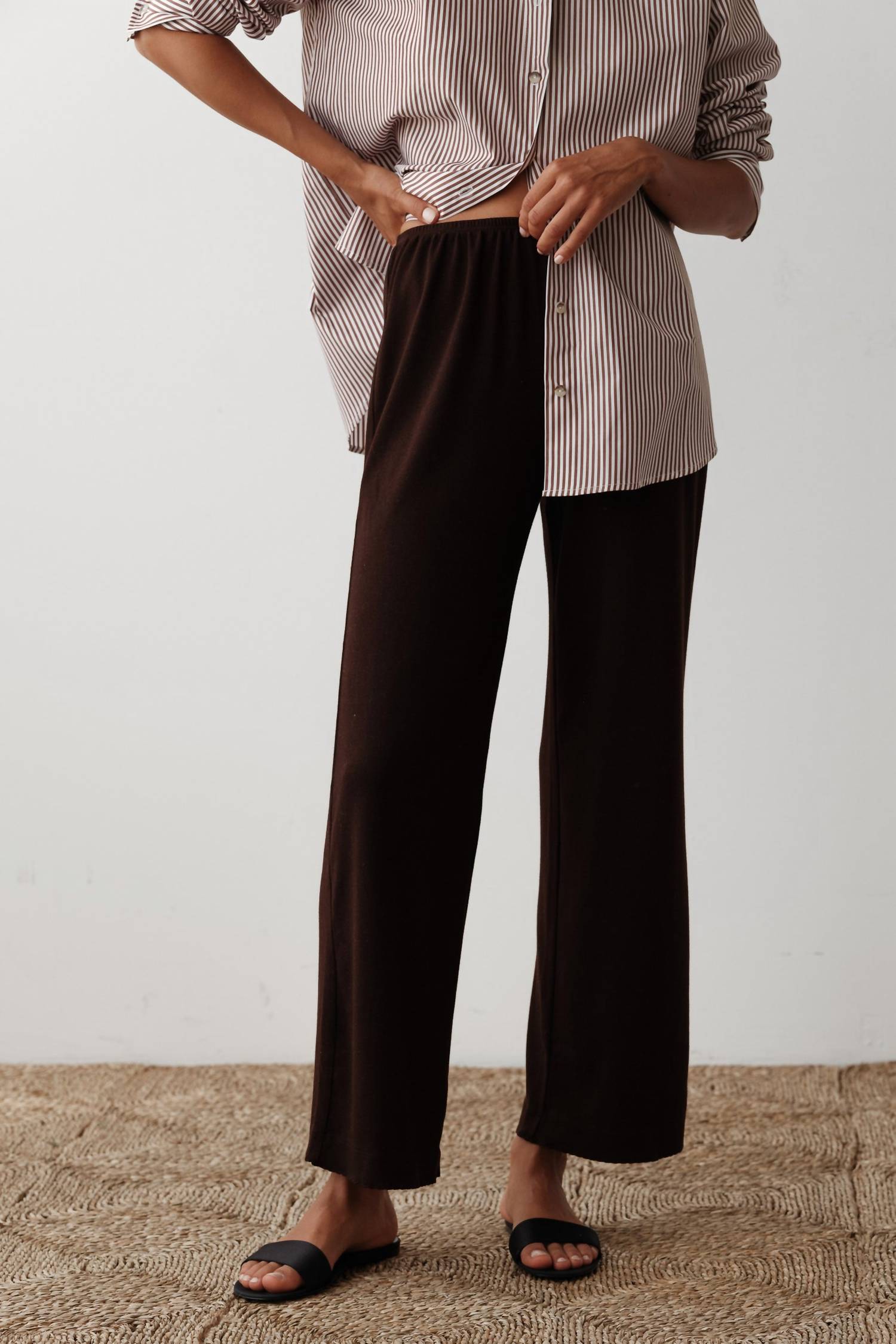 Donni. - Baby Rib Scallop Pant