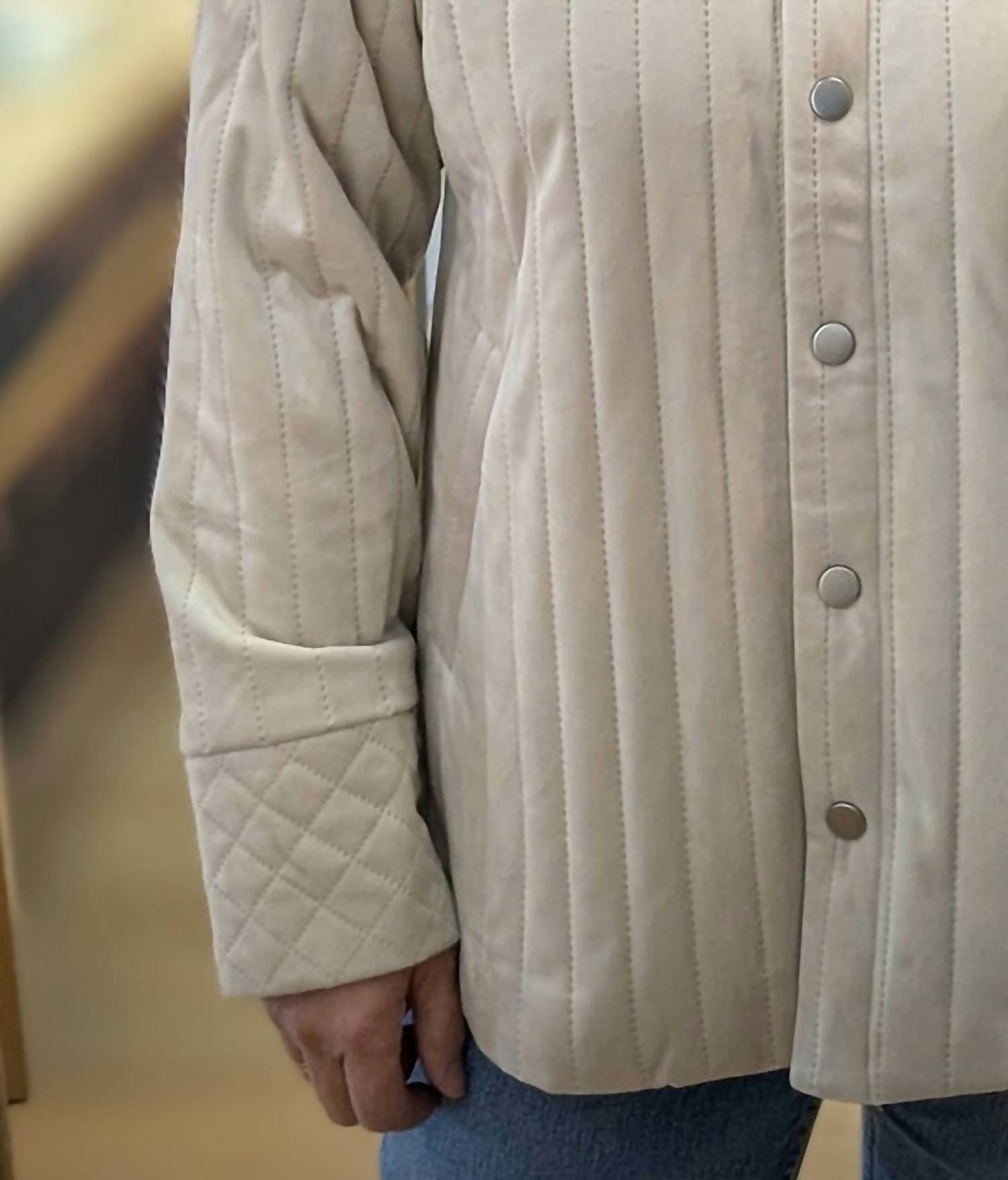 FOIL Valarie Jacket in oyster - women's jacket - detail view