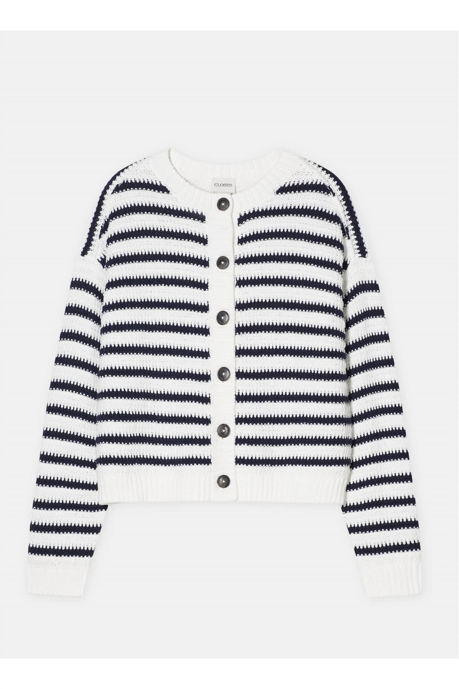 Closed - Striped Crew Cardigan