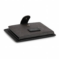 Wrangler Floral Embossed Bi-fold Wallet with Key Ring in black - women's bag - detail view