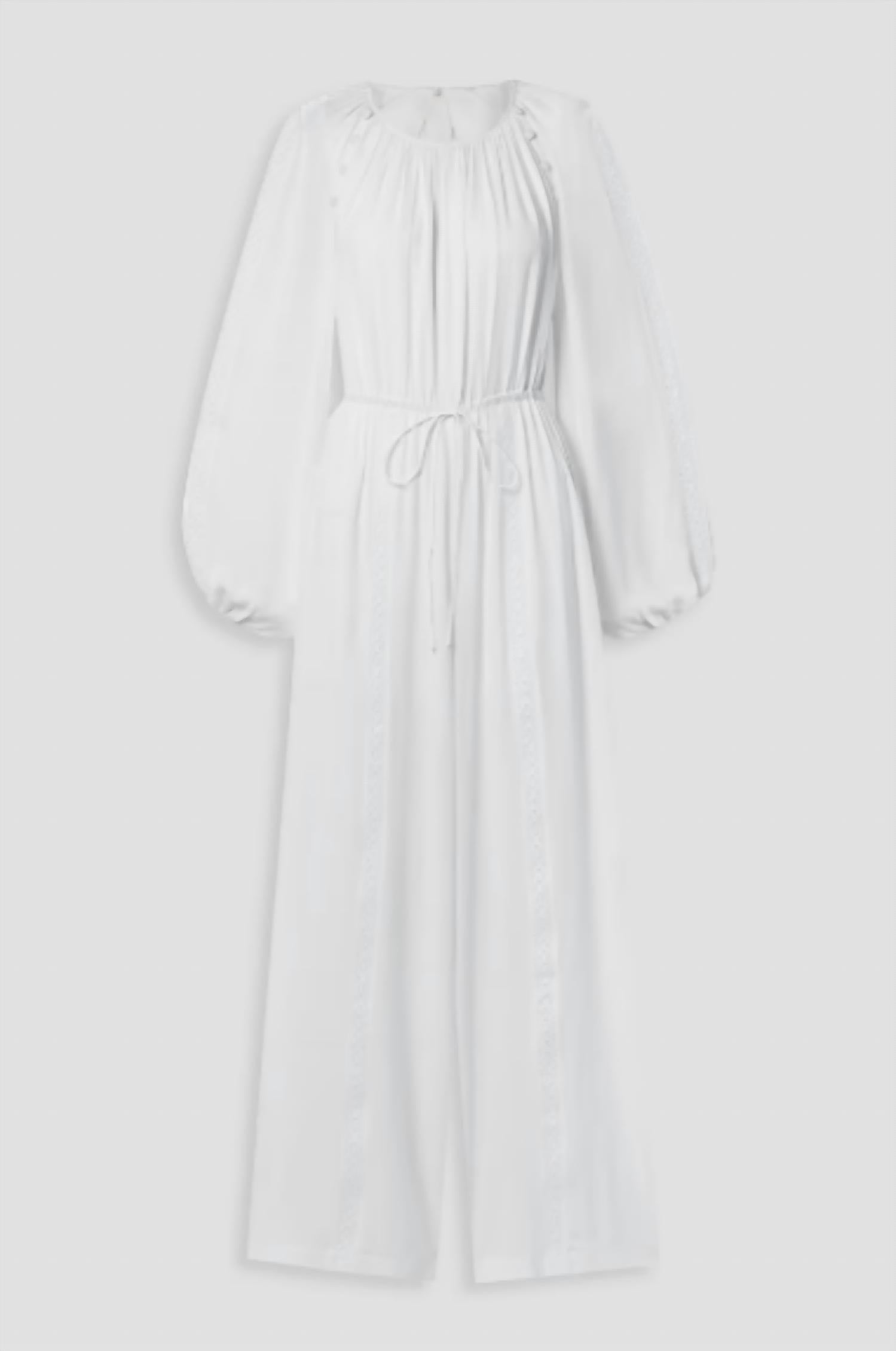 Joslin - Lois Crochet-trimmed Silk-chiffon Jumpsuit