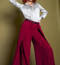 Solgo Atelier - Dina Wide Leg Crepe Pants