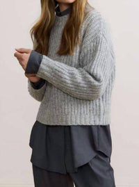 Lune Active Hudson Crew Neck Sweater in gray - women's sweater