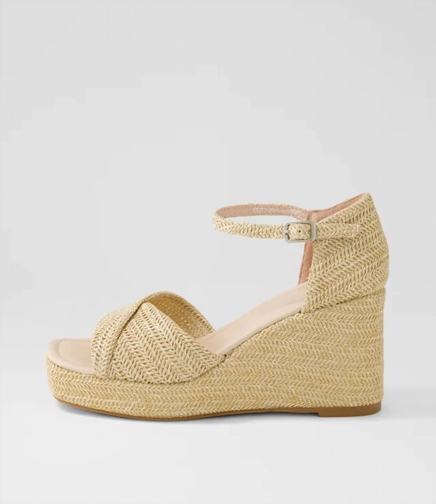 Django & Juliette - Women's Cotton Buckled Ankle Strap Sandals