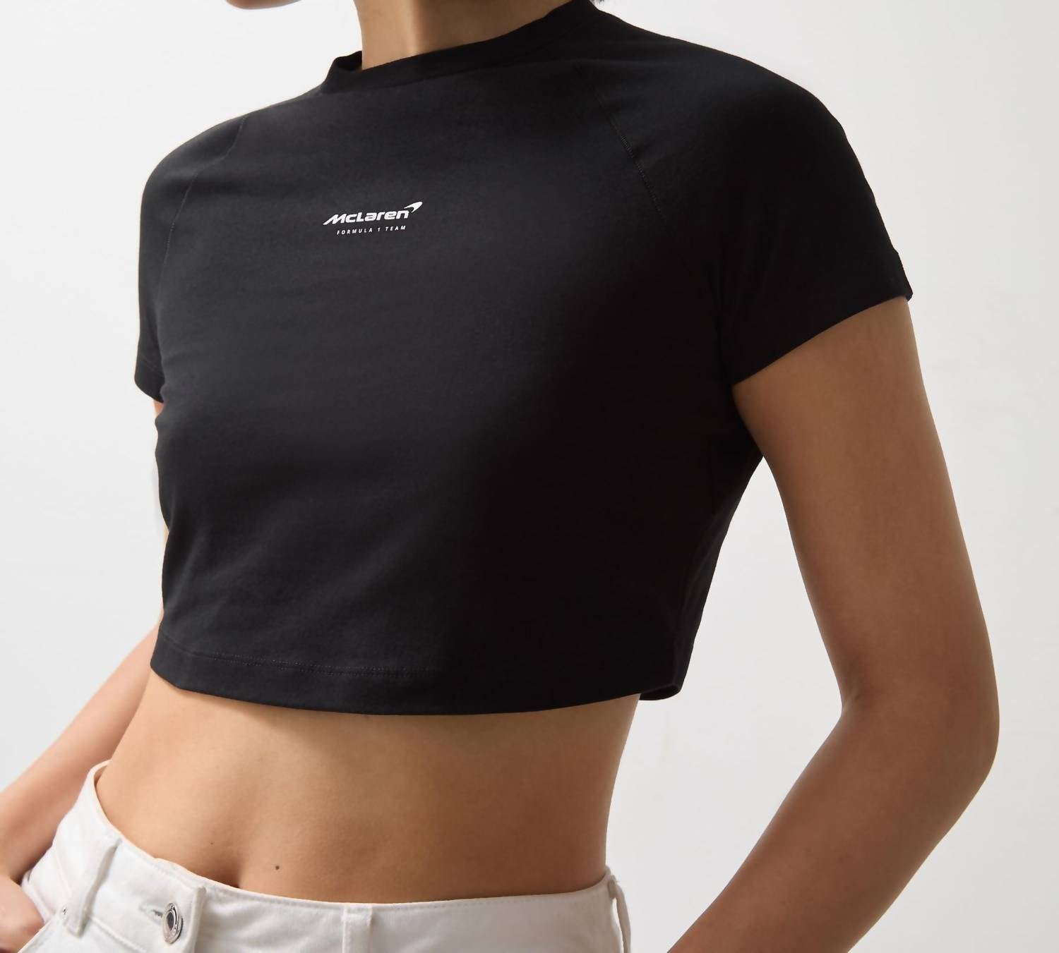 Reiss - Grace Mclaren F1 Team Cropped Logo T-shirt