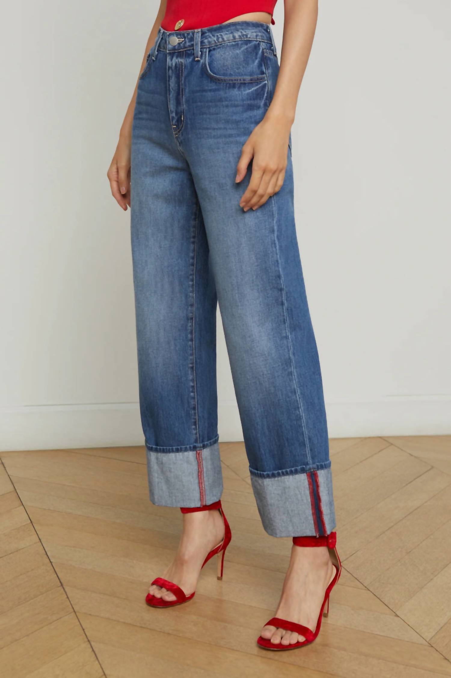L'Agence - Women's Leighton Cuff Denim Jean