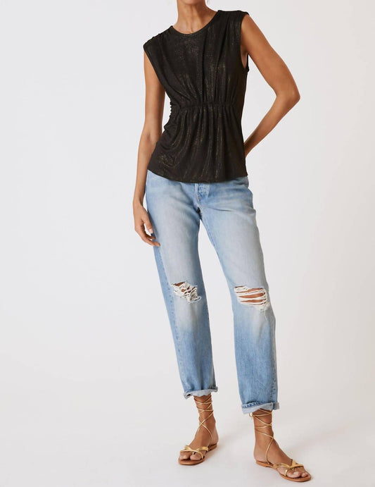 Shimmer Peplum Top