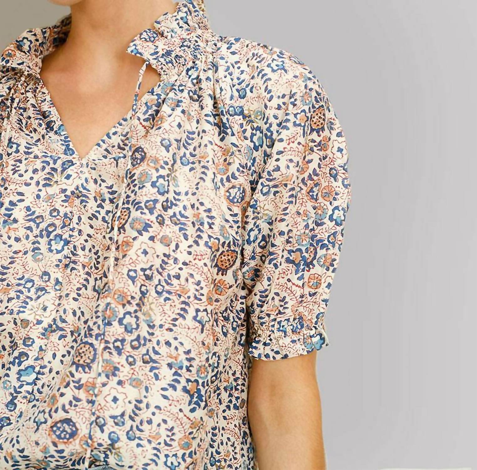 M.A.B.E. - Women's Cass Floral Print Blouse