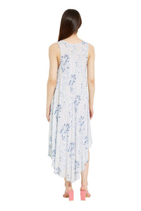 CHARLIE B Leaf Print Dress in kaleidoscope - women's dress - detail view
