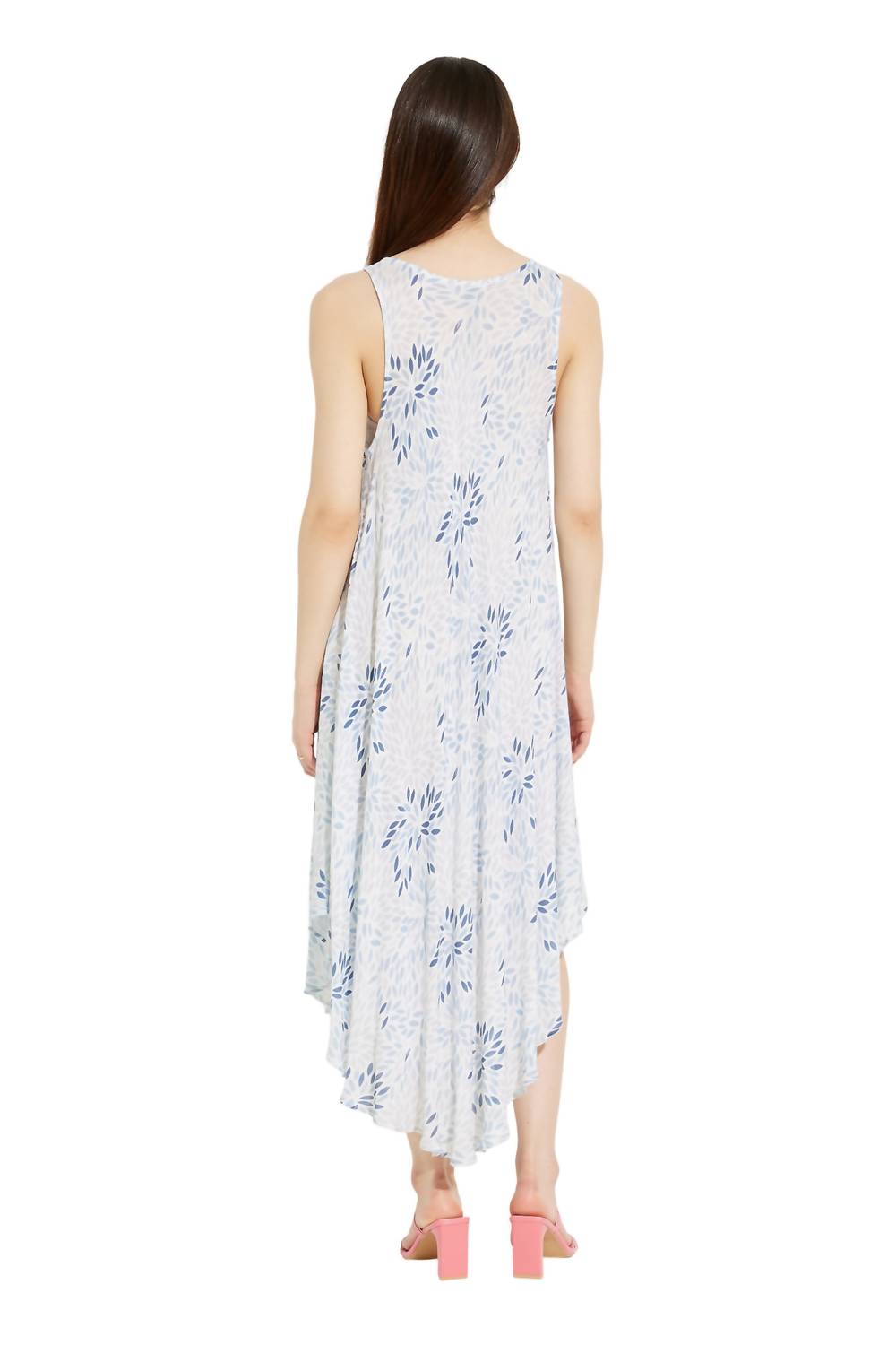 CHARLIE B Leaf Print Dress in kaleidoscope - women's dress - detail view