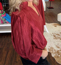 Thml - Pleated 3/4 Sleeve Top
