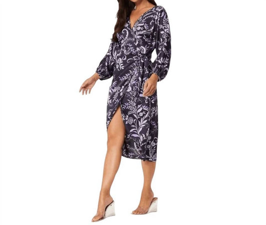 Misa Los Angeles - Sylvia Floral Faux-wrap Midi Dress