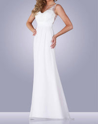 Karishma Creations - A Line Lace Chiffon Gown