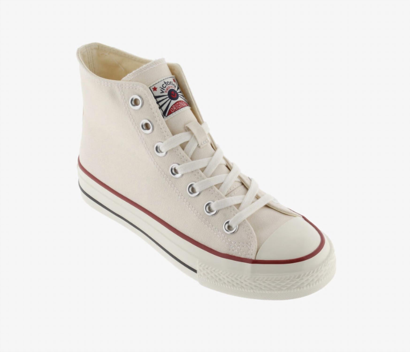 VICTORIA Women's Tribu Brillo Canvas Mid Boot Sneakers in crudo - women's sneaker