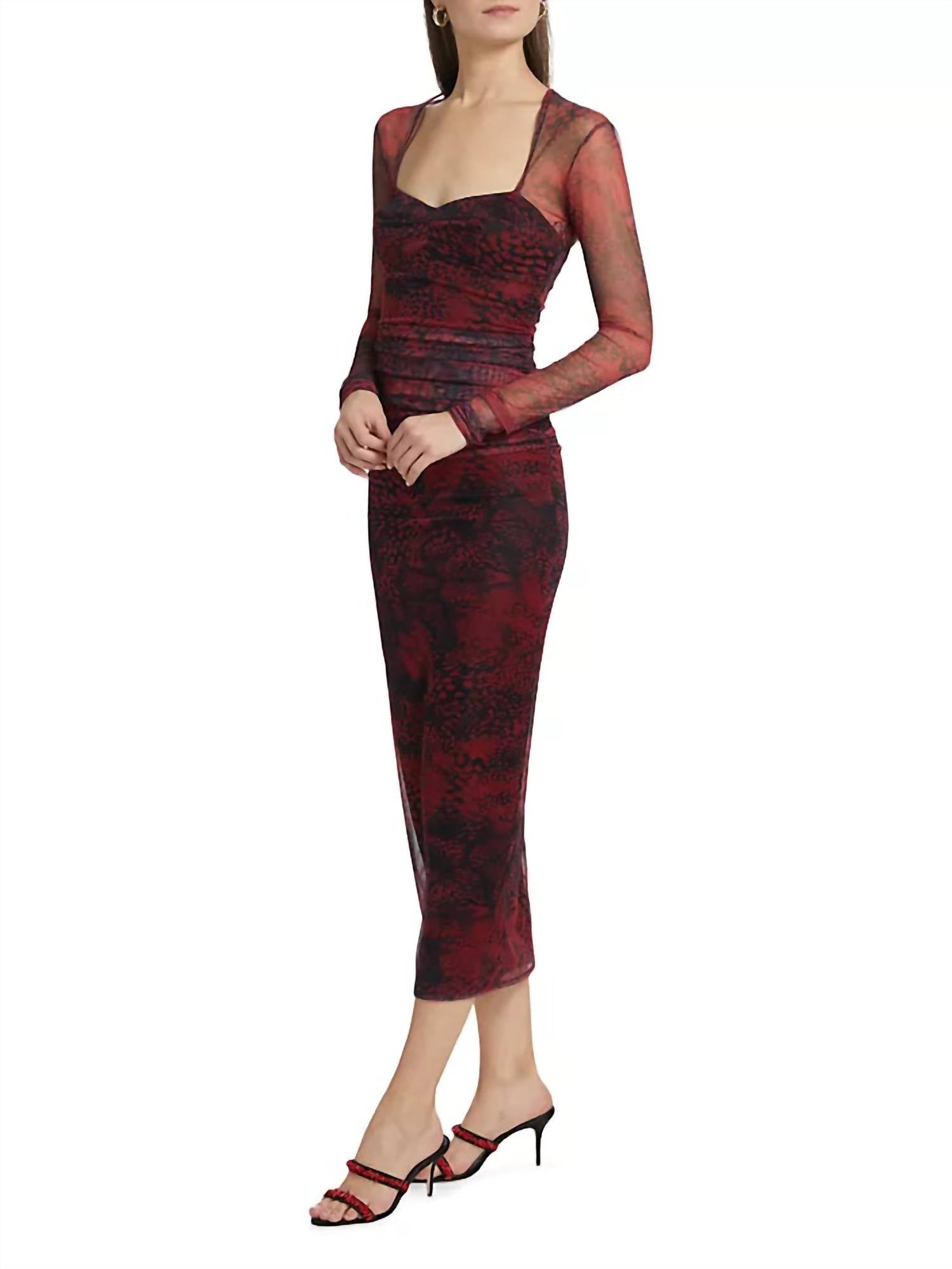 Amanda Uprichard - Cade Printed Body-con Midi Dress