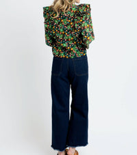 Karlie - Floral Ruffle Button Up Top