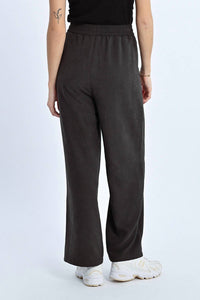 MOLLY BRACKEN Woven Wide Leg Pants in black - women's pants - detail view