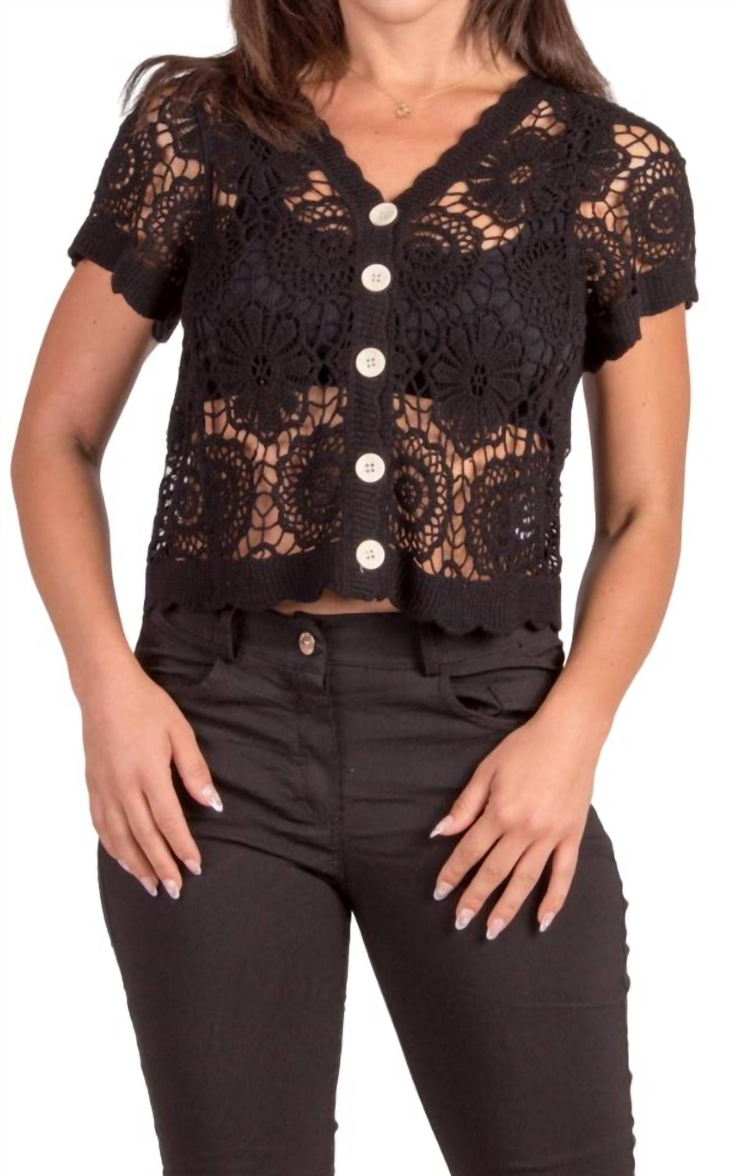 Gigi Moda - Diletta Crochet Cardigan