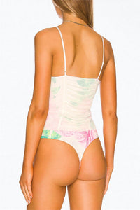 KAT CORSET RUCHED MESH BODYSUIT