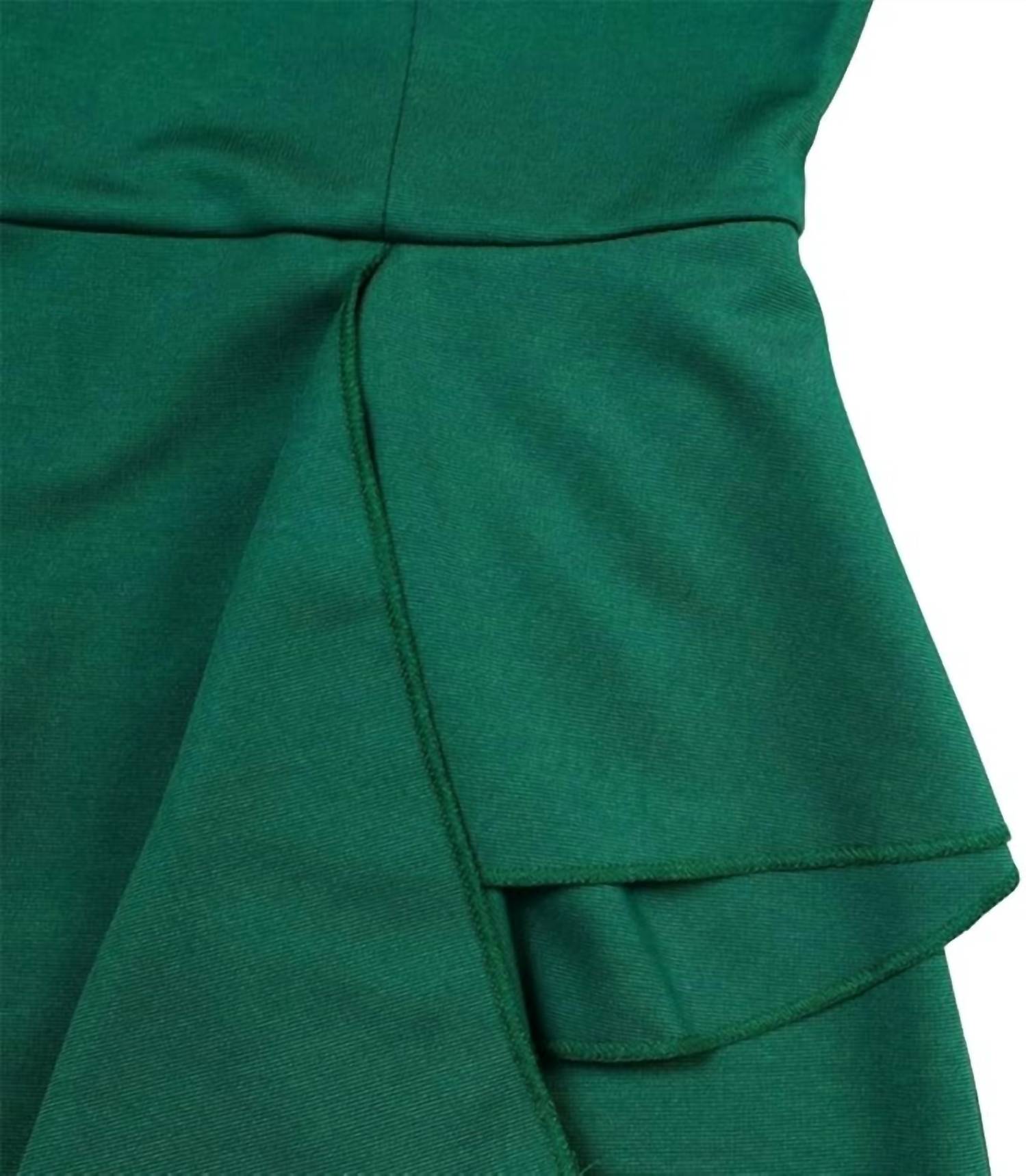 Metamorphosis Ruffle Midi Dress in green - women's dress - detail view
