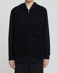 Valentino - Lace Cotton Jersey Sweatshirt