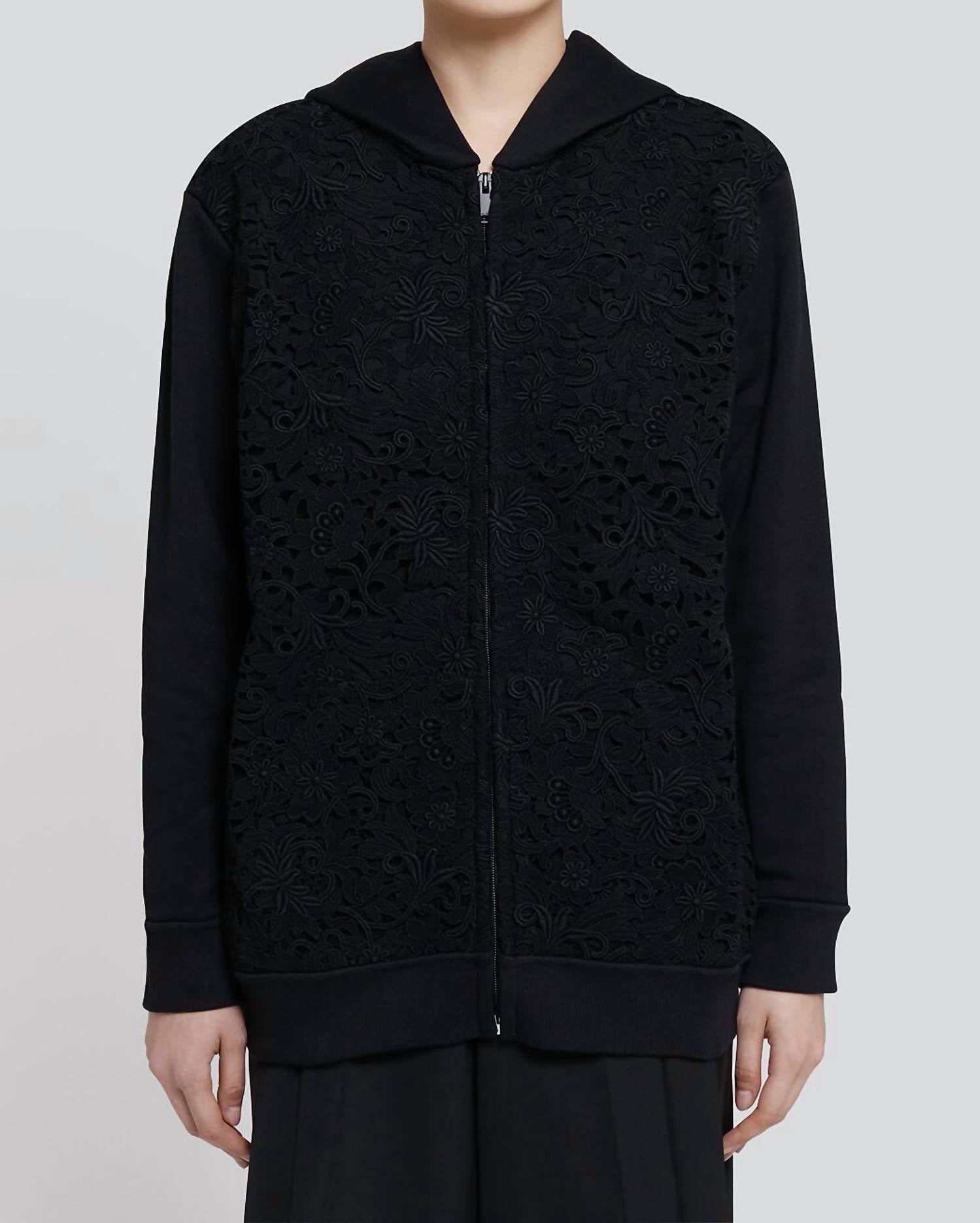 Valentino - Lace Cotton Jersey Sweatshirt