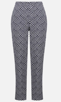 Joseph Ribkoff - Geometric Jacquard Slim Fit Pants