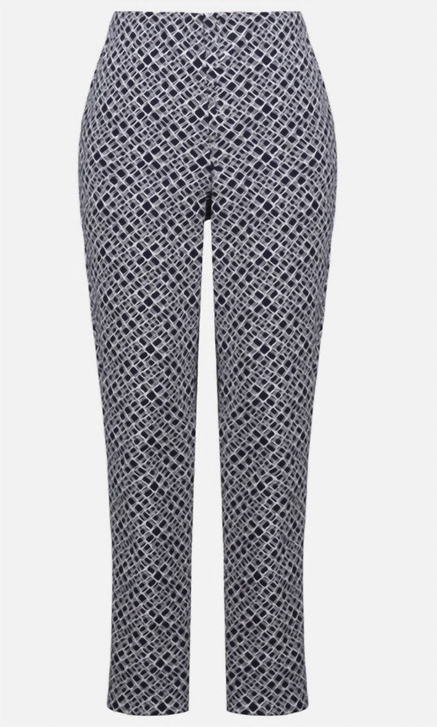 Joseph Ribkoff - Geometric Jacquard Slim Fit Pants
