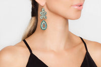 Avenue Chic BEADED EARRINGS in gold - women's jewelry - detail view