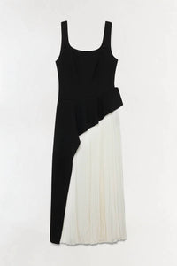 SIMKHAI Zayla Pleated Midi Dress in black multi - women's dress - view 4