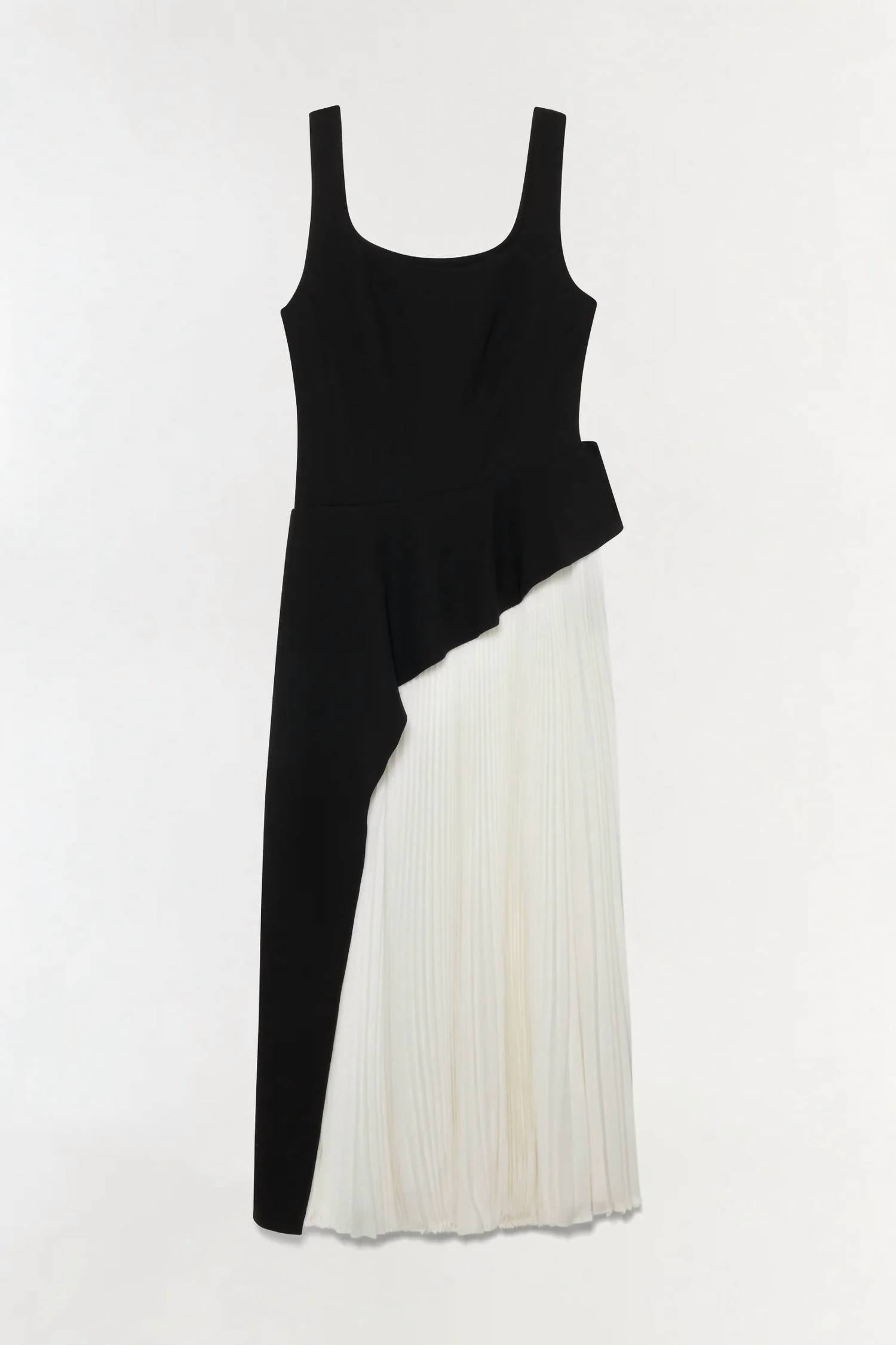 SIMKHAI Zayla Pleated Midi Dress in black multi - women's dress - view 4