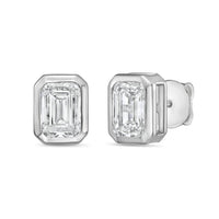 Diana M Jewels - Women's Emerald Lab-grown Diamond Stud Earrings (1.50 Tcw) - Petite