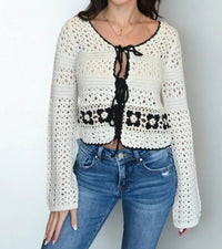 Vintage Havana - Cici Crochet Floral Cardigan