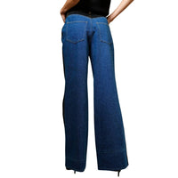 Blue B - Western Two Tone Panel Wide Leg Jeans